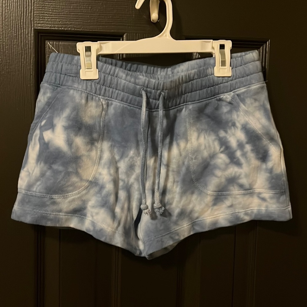 Tie dye blue cotton short size M (never used)